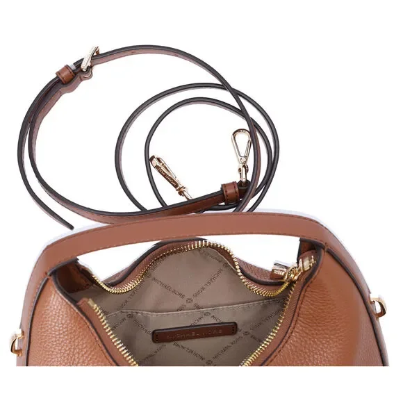 Michael Kors Ember Small Messenger Top Handle Handbag Crossbody Luggage Leather - Picture 5 of 5